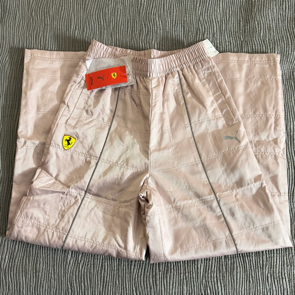 Puma x Scuderia Ferrari HP Premium Woven Pants - 632794-06 - Soft Pink - X-Small